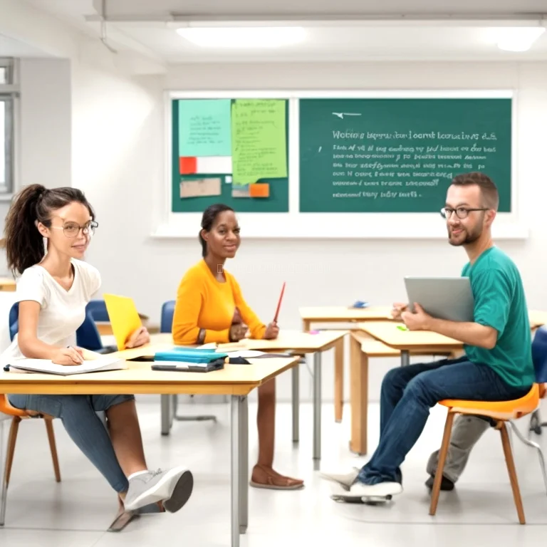 Engaged learners in a leadership workshop